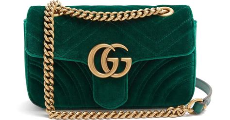 gucci velvet bag green|gucci velvet bag marmont.